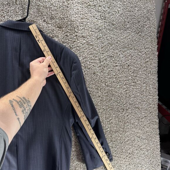 Ralph Ralph Lauren Blazer Mens 40 Blue Pin Stripes 3 Button Double RL Wool RRL - Picture 15 of 16